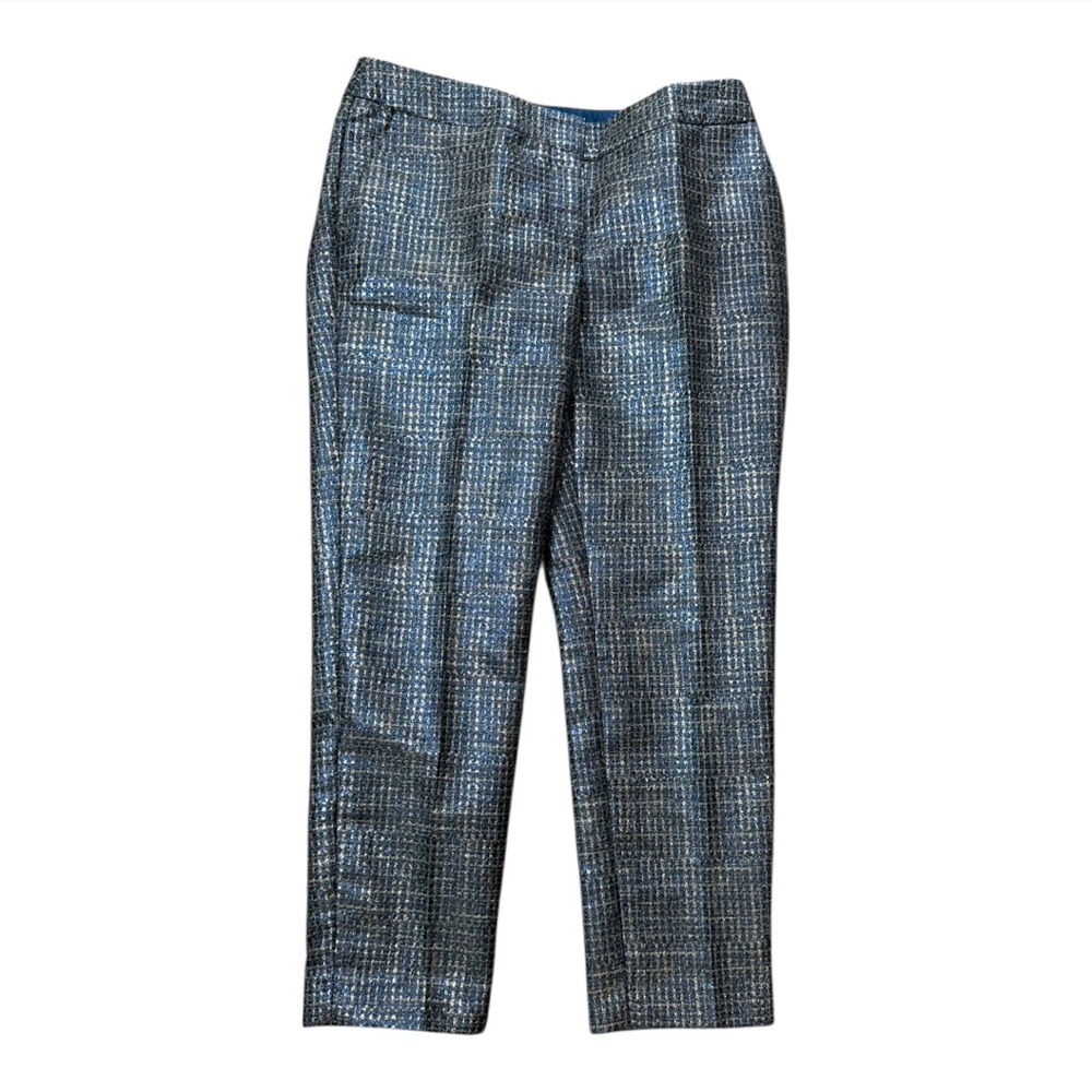 Boden Bistro Metallic Tweed Cropped Pants size 6R